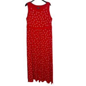 Lands' End Floral Tank Maxi Dress Sz 1X Stretch Long Summer Resort